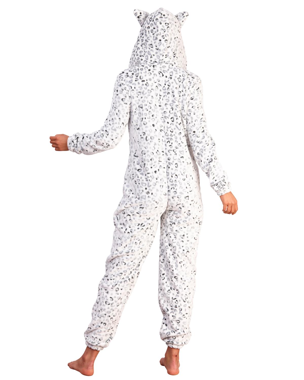 Loungeable Womens Grey Leopard Onesie