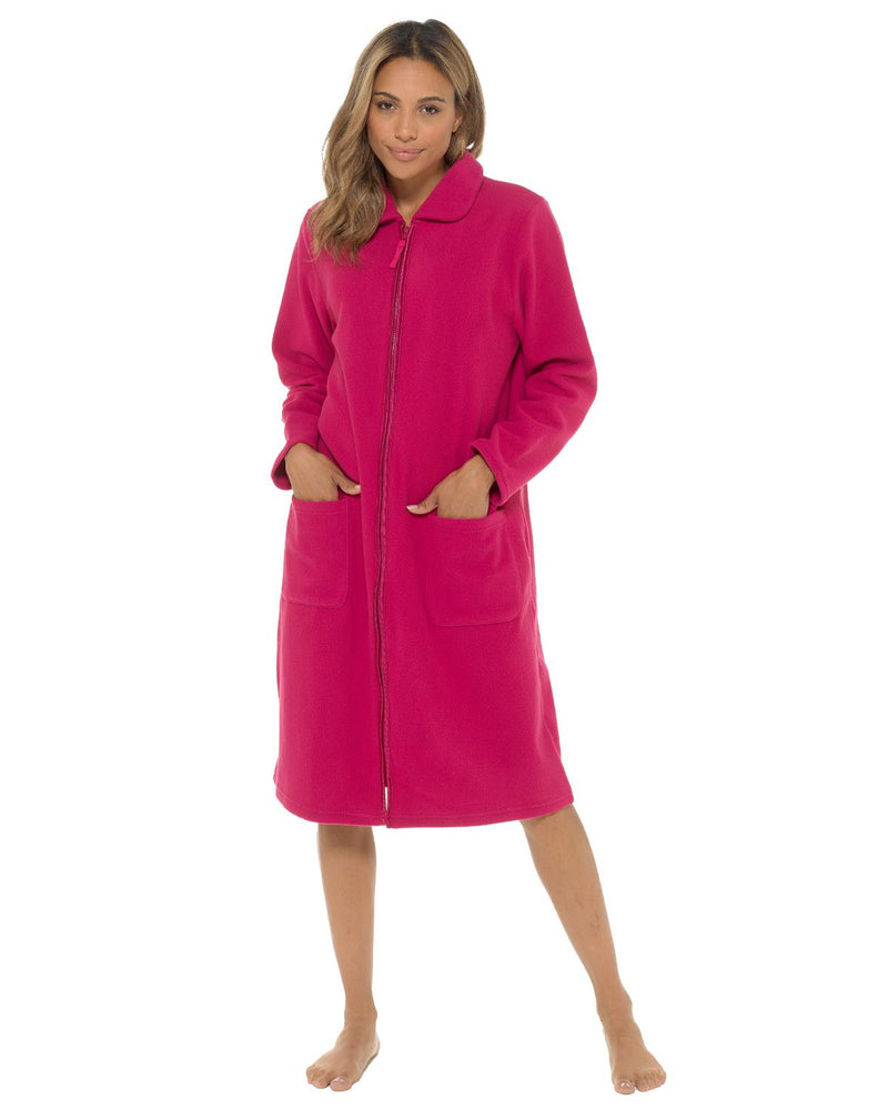 Undercover Womens Zip Fleece Dressing Gown