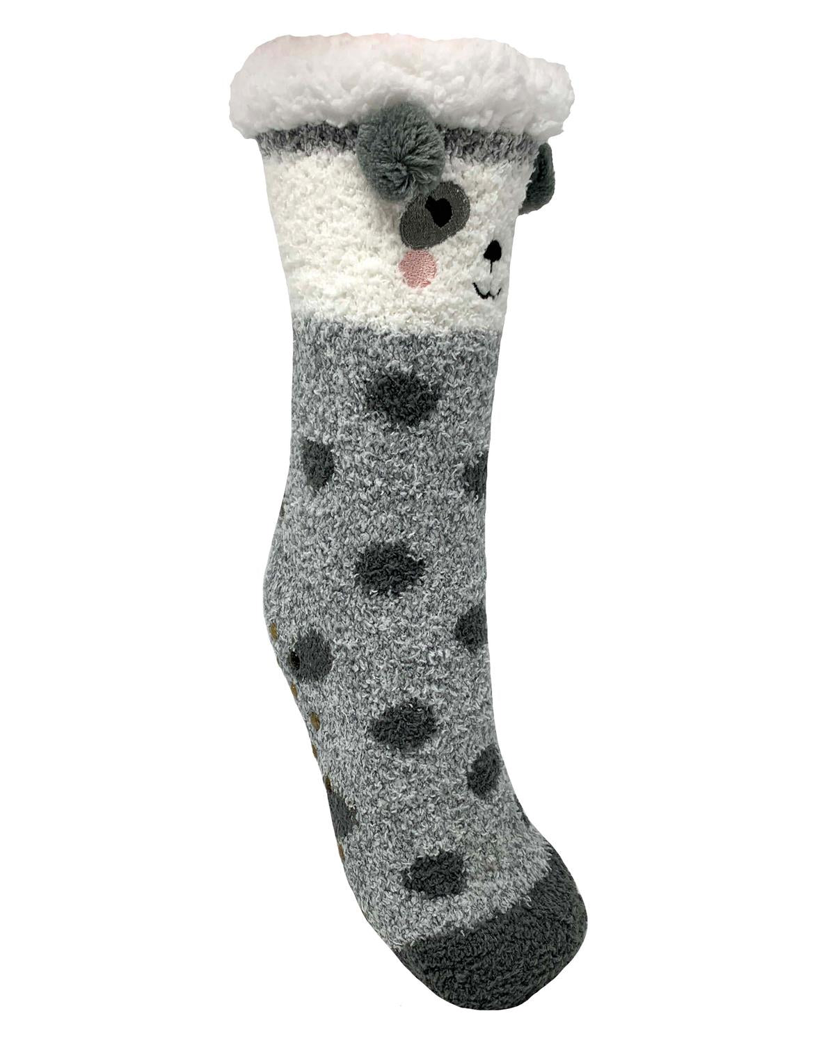 Bramble Womens Panda Lounge Slipper Socks