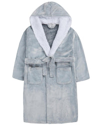 Girls Grey Frosted Dressing Gown