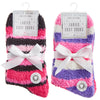 Forever Dreaming Womens 4 Pack Striped Slipper Socks