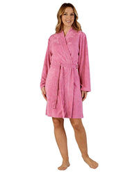 Slenderella Womens 38" Floral Embossed Dressing Gown