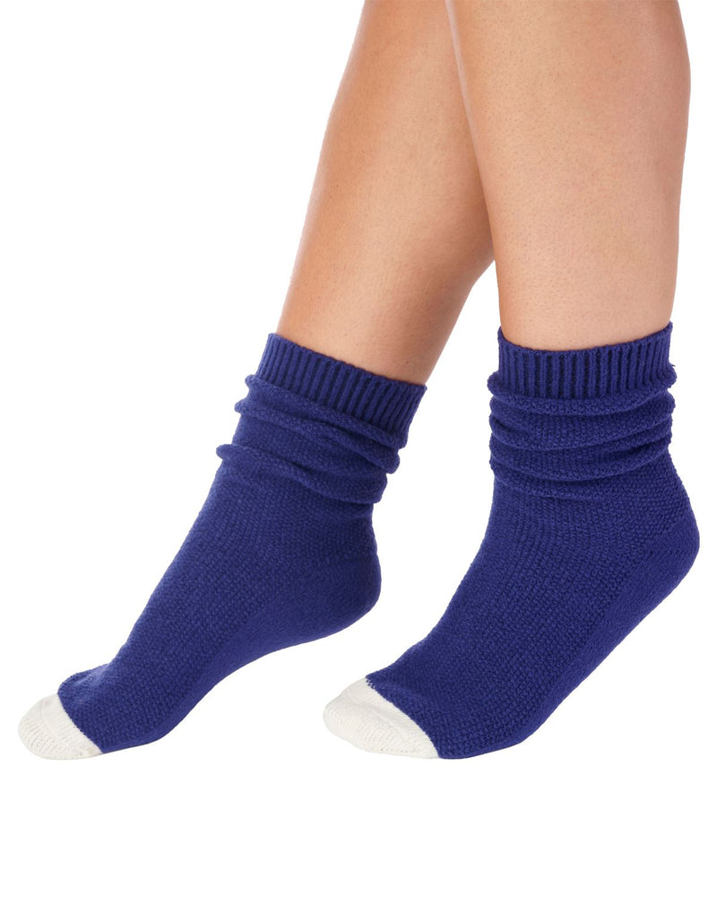 Slenderella Womens Waffle Knit Bed Socks