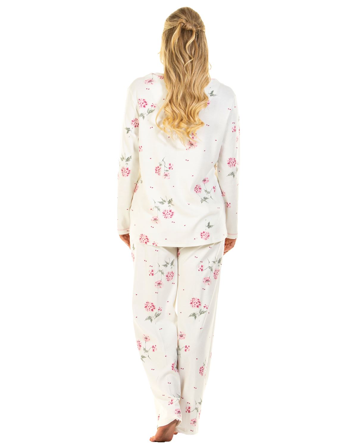 Sue Marks Womens Florence Floral Button Pyjamas