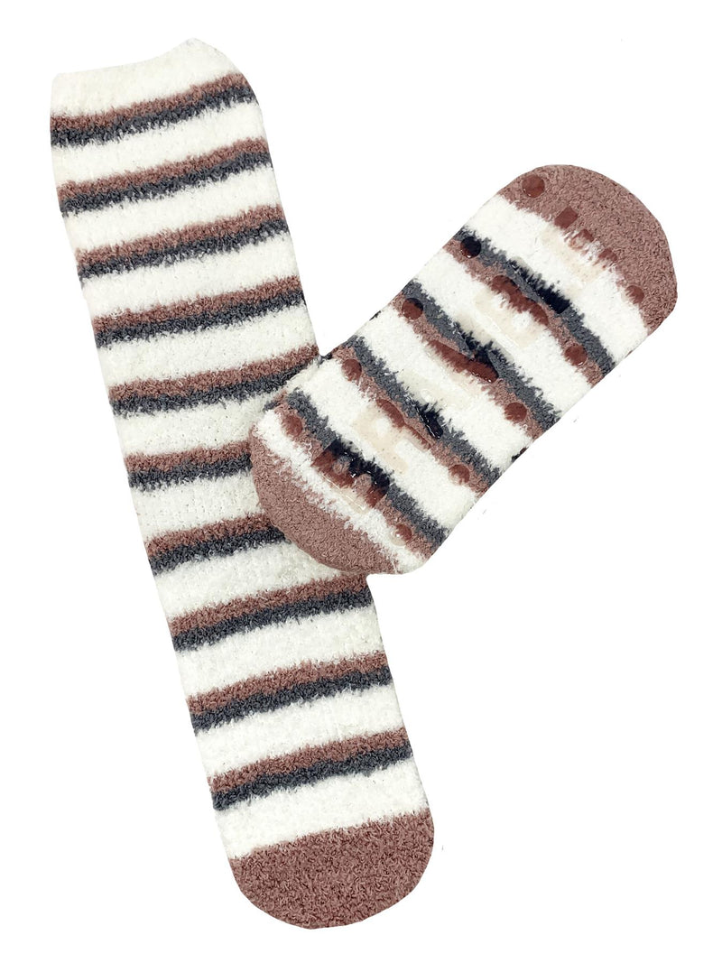 Bramble Womens 2 Pack Cream Penguin Fluffy Socks