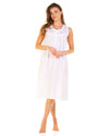 La Marquise Womens Emily Dot Sleeveless Woven Nightdress