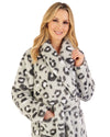 Slenderella Womens Printed Fleece Shawl Collar Dressing Gown