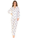 Sue Marks Womens Misty Dots Long Sleeve Button Pyjamas