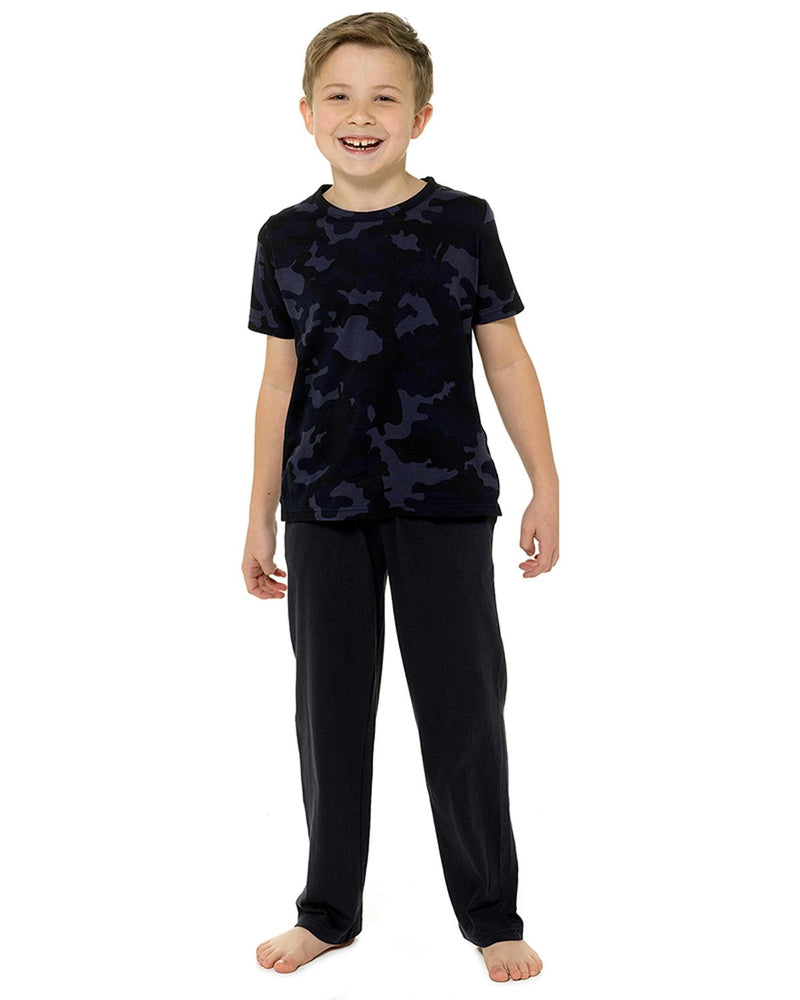 Foxbury Boys Blue Camo Long Pyjamas