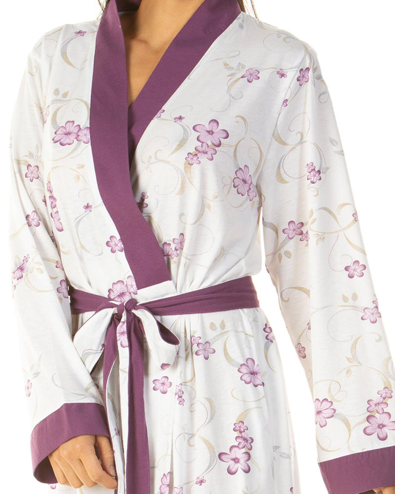 Lady Olga Womens Jersey Floral Dressing Gown