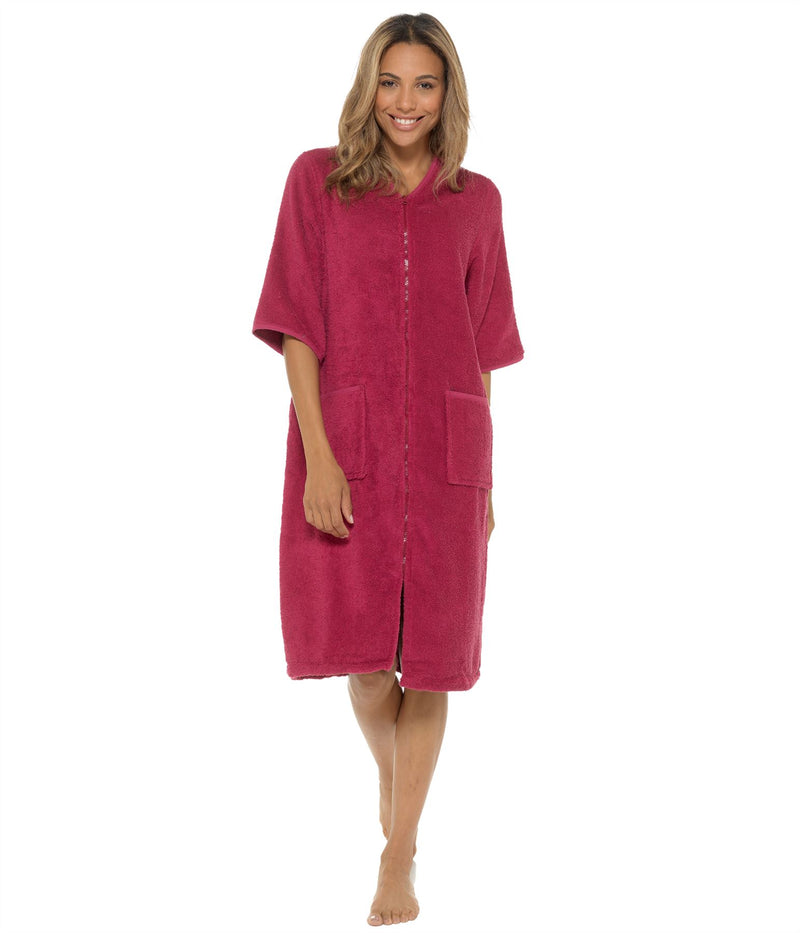 Undercover Womens Zip Up Towelling Dressing Gown