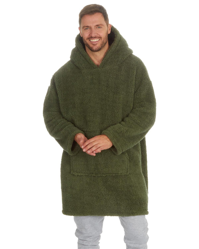 Huggable Mens Borg Fleece Oversized Hoodie