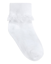 Cottonique 6 Pack Girls Frilly Lace Socks