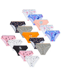 Girls 15 Pairs Multipack Cotton Knickers