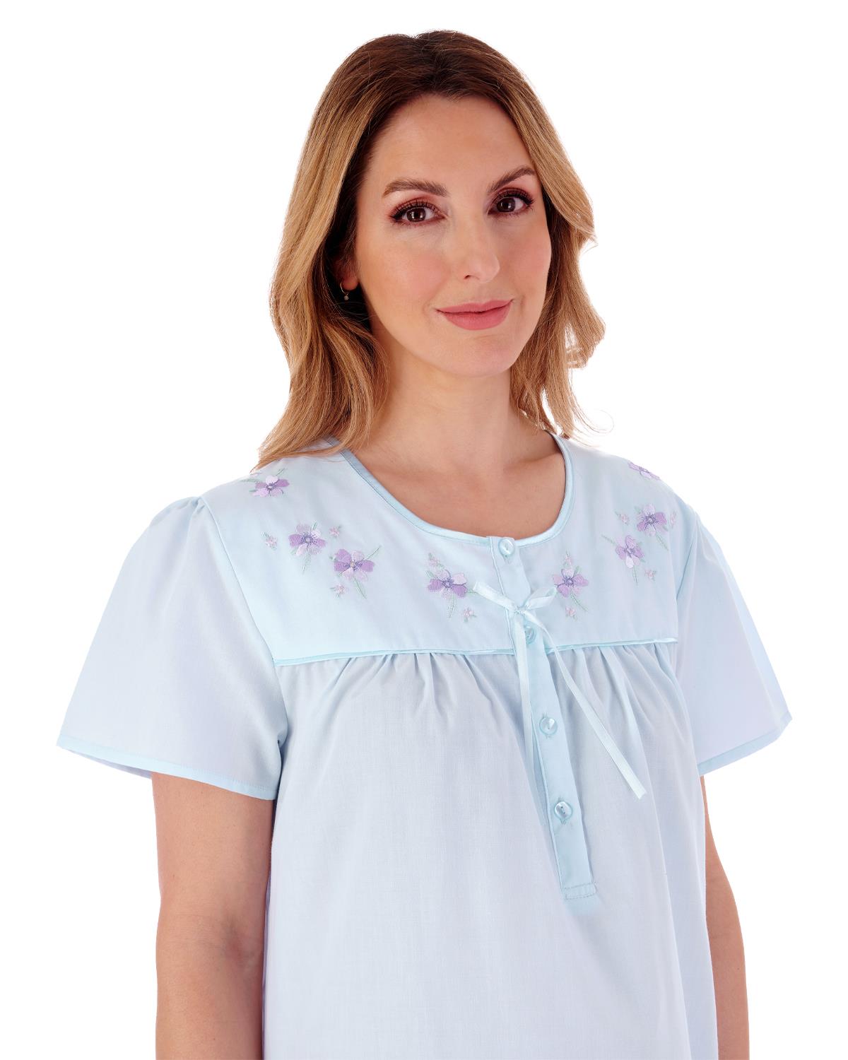 Slenderella Womens Polycotton Short Sleeve Nightdress