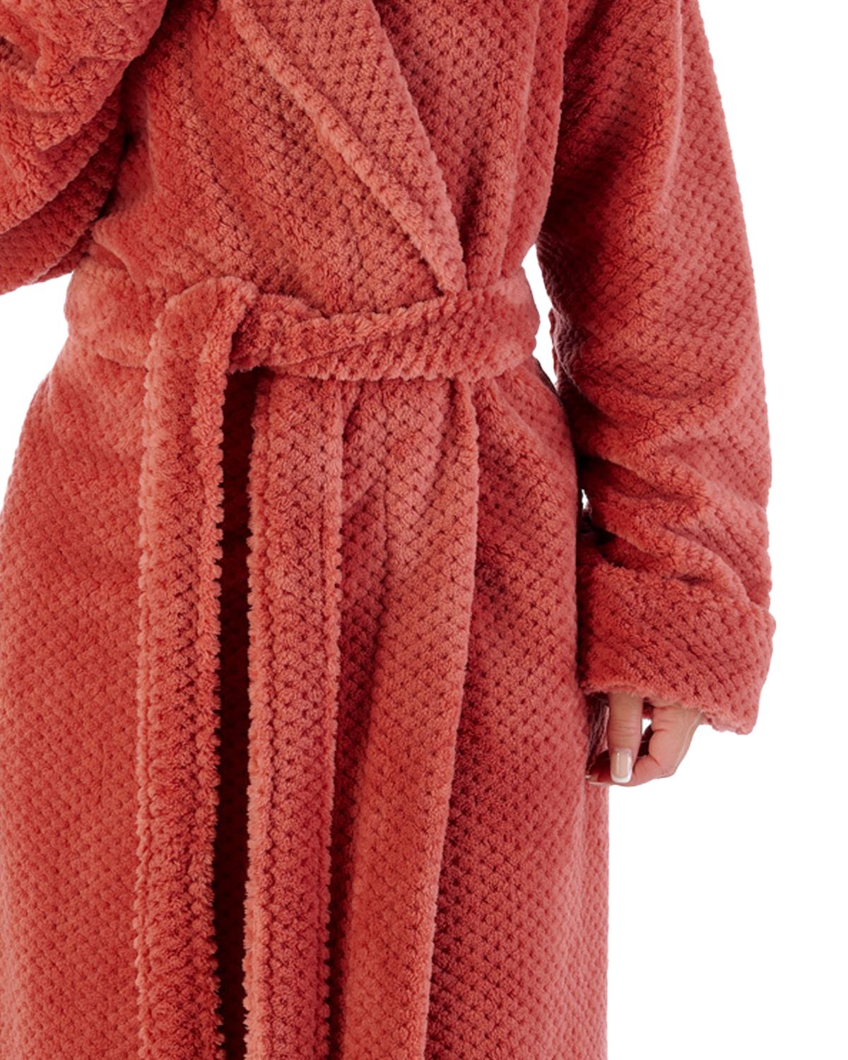 Slenderella Womens 52" Waffle Fleece Wrap Dressing Gown