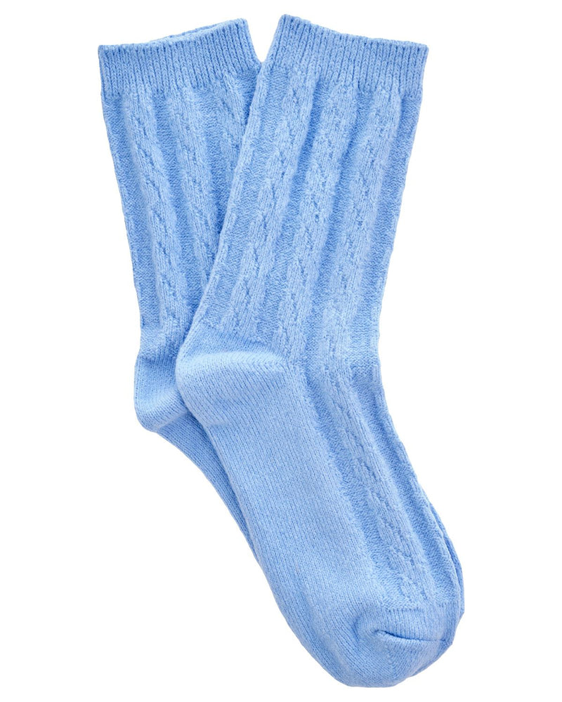 Slenderella Womens Super Soft Cable Knit Bed Socks