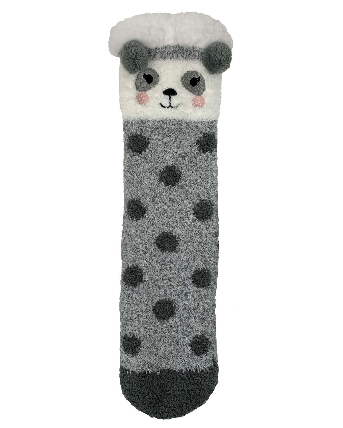 Bramble Womens Panda Lounge Slipper Socks