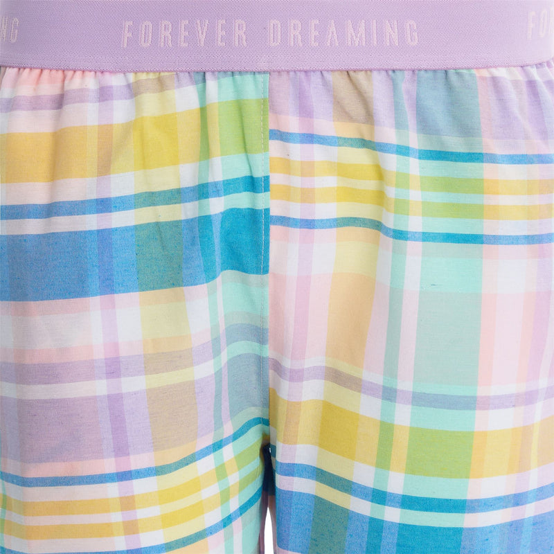 Forever Dreaming Womens Check Print Lounge Pants