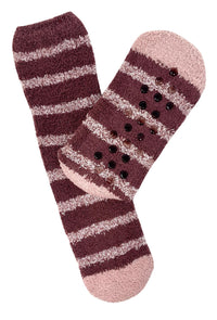 Bramble Womens 2 Pack Berry Heart Fluffy Socks