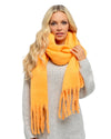 Foxbury Womens Plain Brushed Blanket Scarf