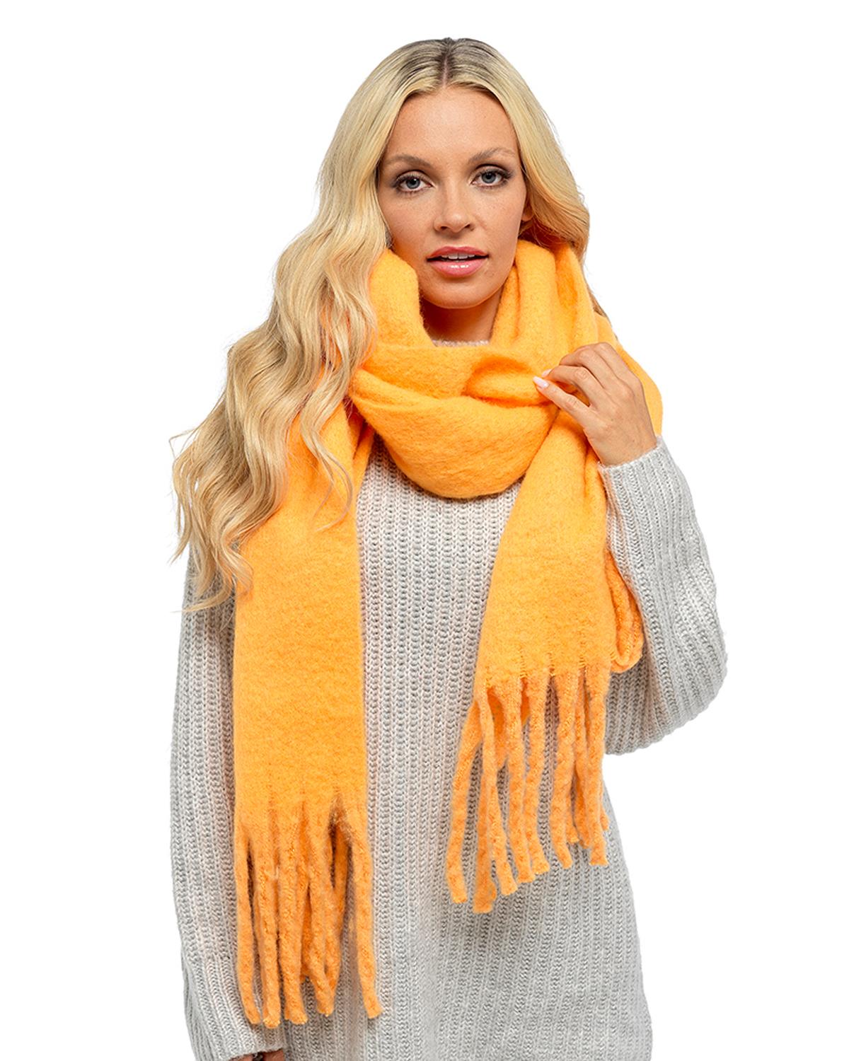 Foxbury Womens Plain Brushed Blanket Scarf