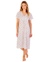 Slenderella Womens 42" Classic Floral Jersey Short Sleeve Nightie