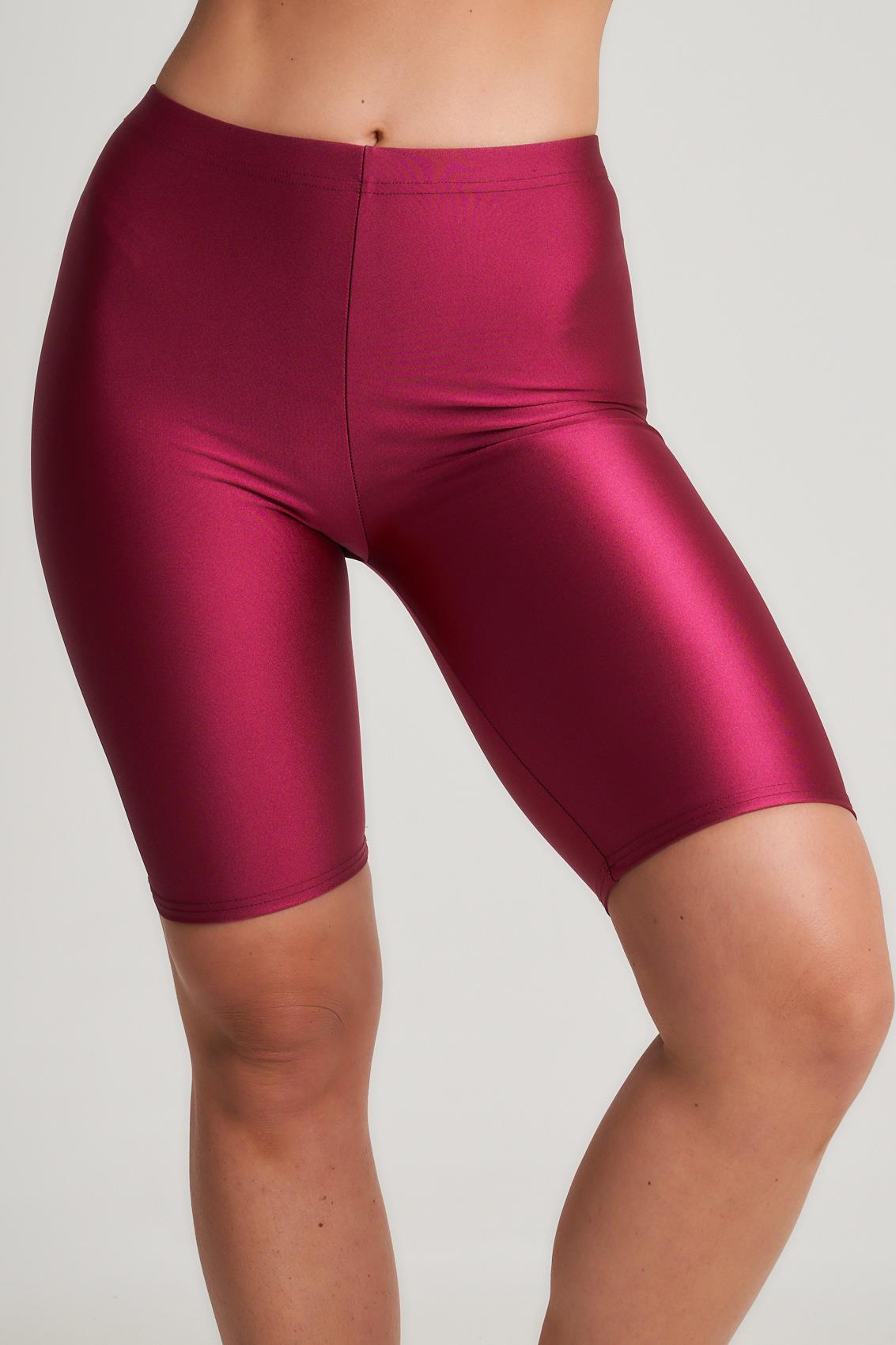 Womens Classic Shiny Lycra Cycling Shorts