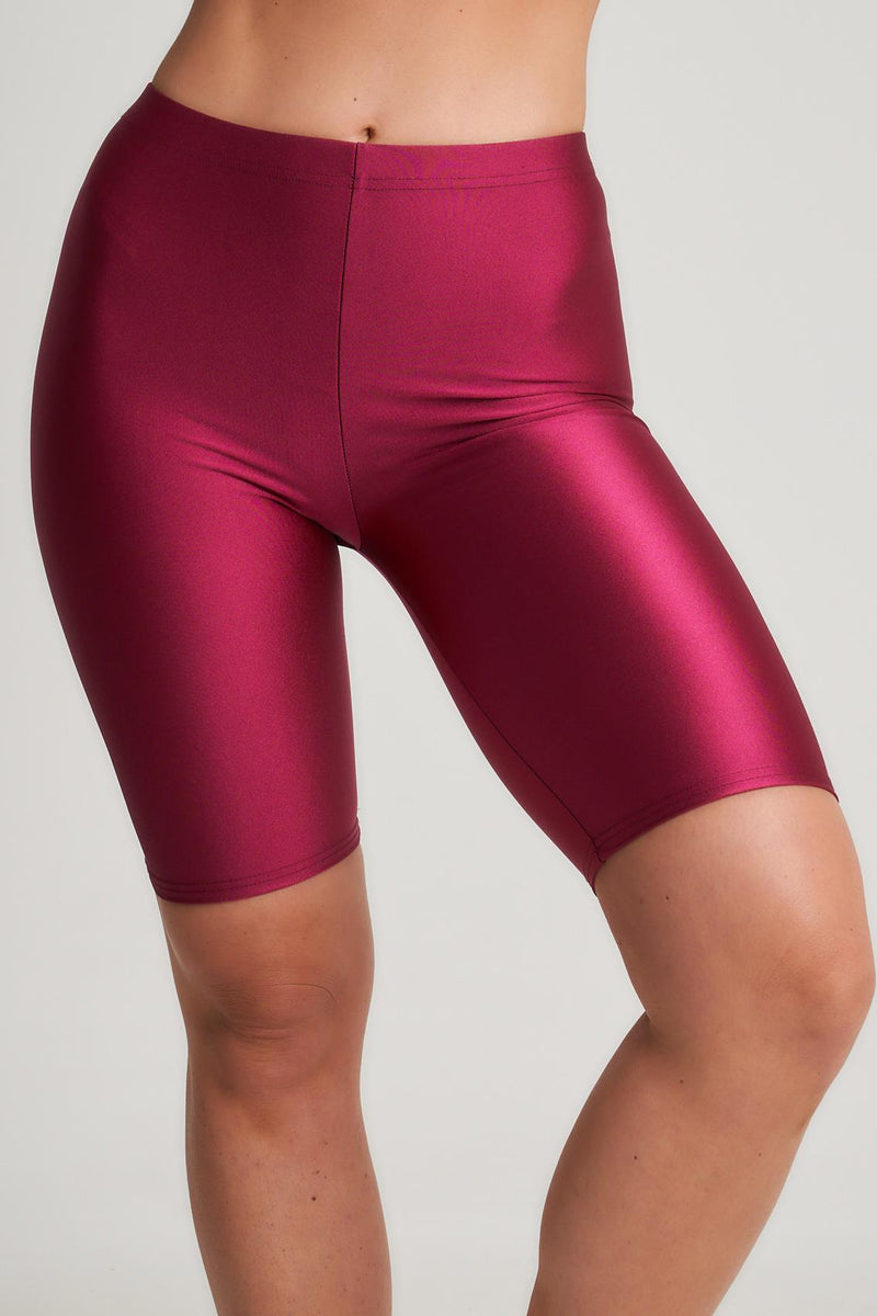 Womens Classic Shiny Lycra Cycling Shorts