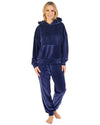 Gaspé Womens Lounge Velour Stripe Hooded Pyjamas