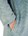 Slenderella Womens Embossed Zip Dressing Gown