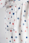 Loungeable Womens White Star Print Dressing Gown