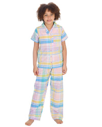 Forever Dreaming Girls Check Button Pyjamas