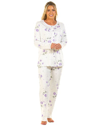 Sue Marks Womens Florence Floral Button Pyjamas