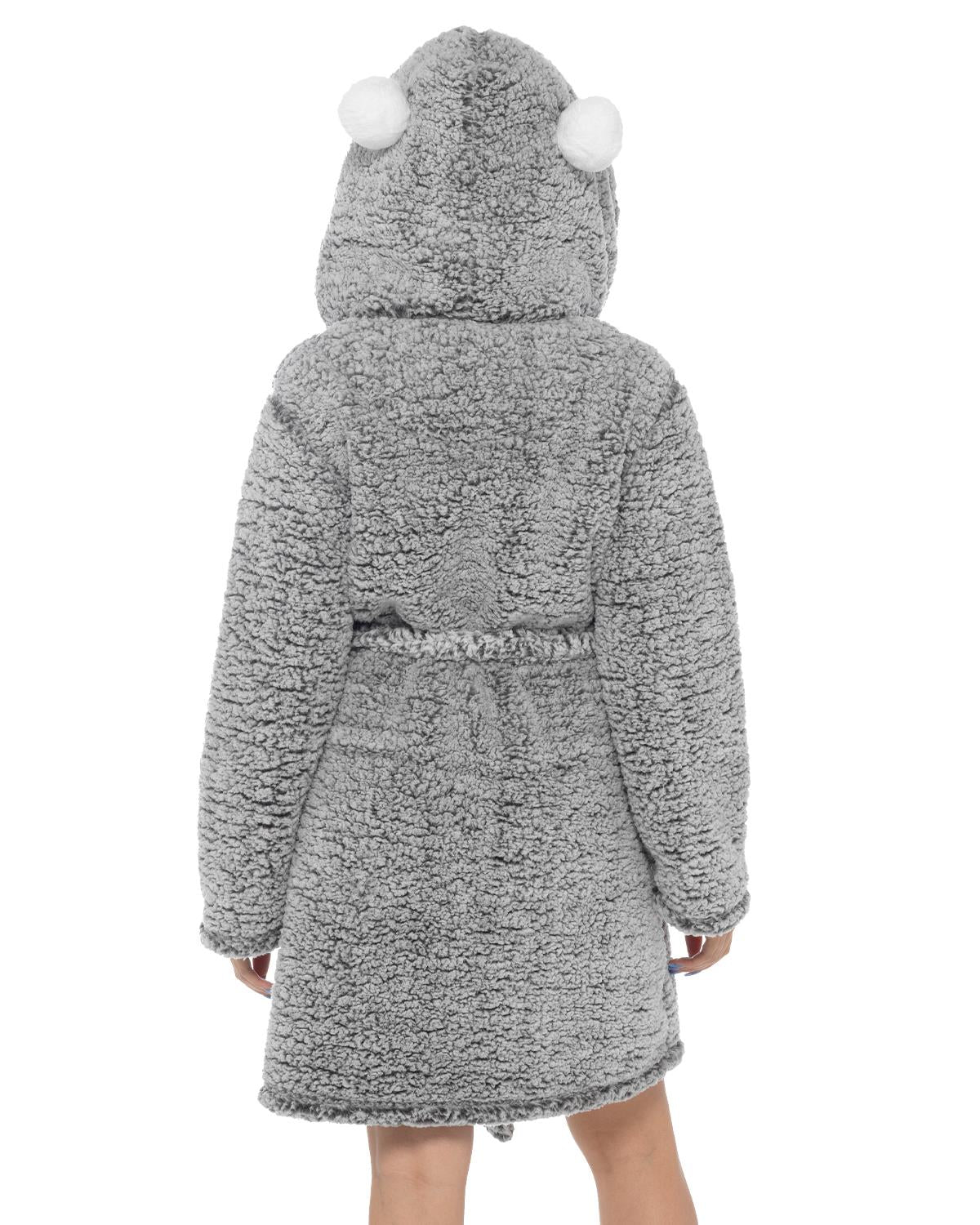 Undercover Womens Charcoal Sherpa Dressing Gown