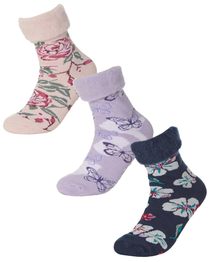 Forever Dreaming 3 Pairs Supersoft Floral Bed Socks