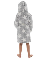 Slumber Hut Girls Star Print Borg Dressing Gown