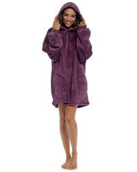 Wolf & Harte Womens Sherpa Lined Snuggle Hoodie