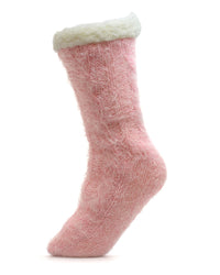 Foxbury Womens Feather Yarn Slipper Socks