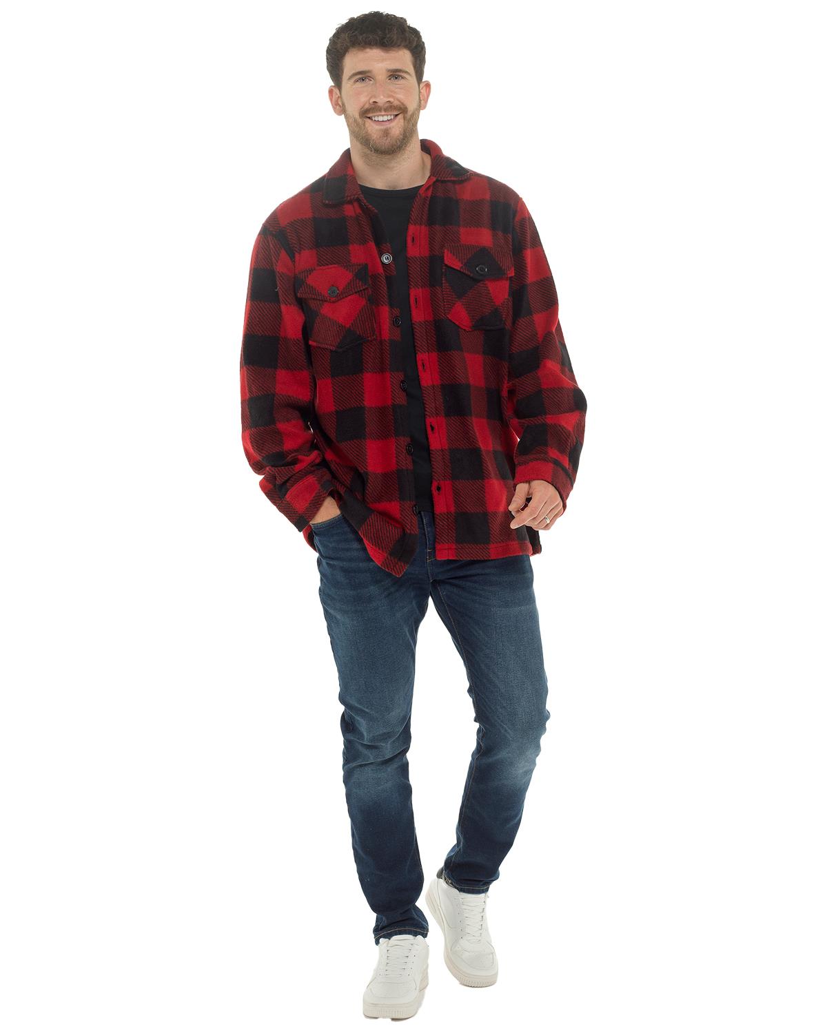 Storm Ridge Mens Polar Fleece Check Shirt