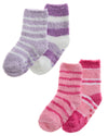 4 Pairs Baby Girls Striped Cosy Socks