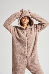 Loungeable Womens Teddy Sherpa Onesie