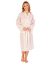 Slenderella Womens 45" Floral Dobby Spot Woven Robe