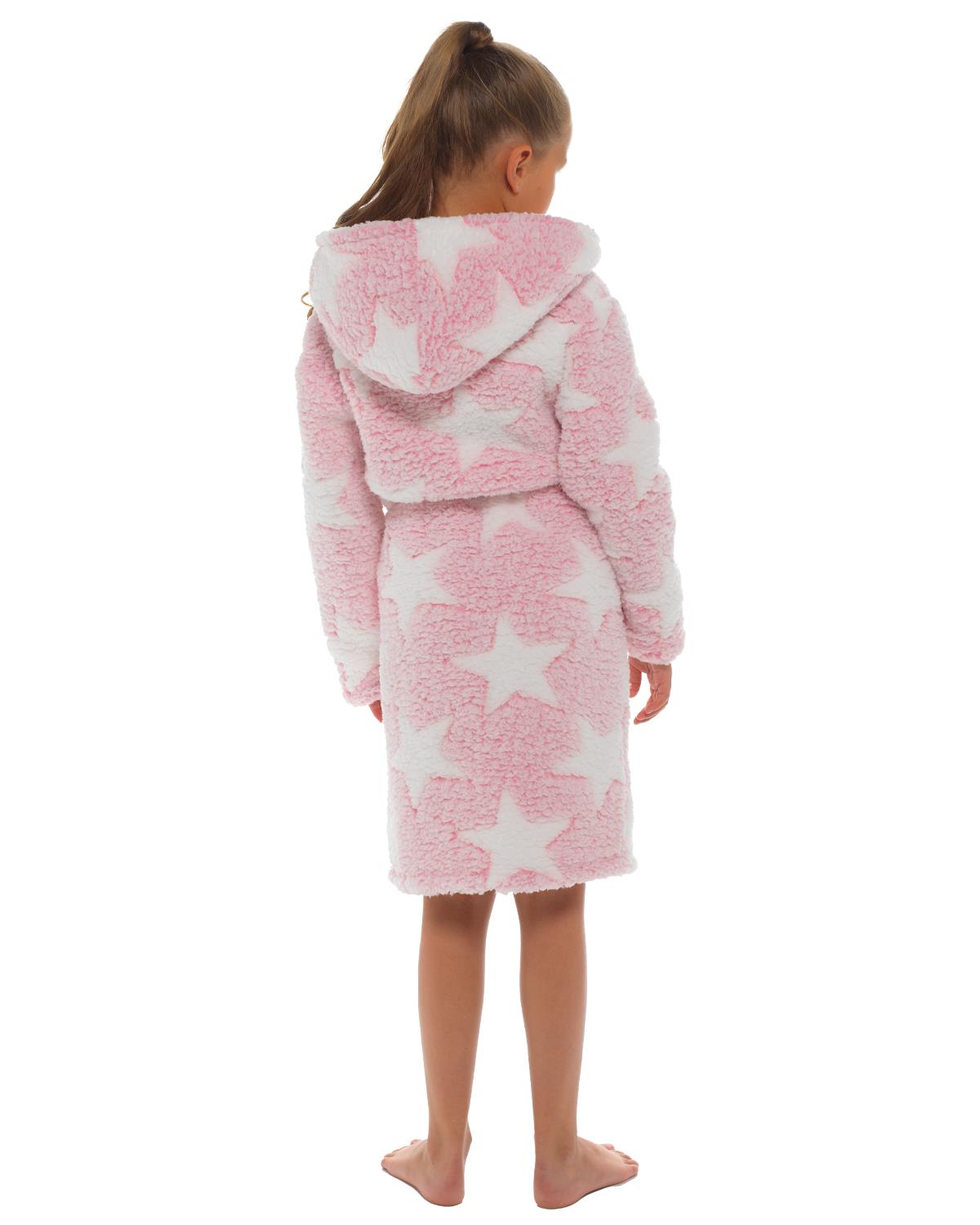 Slumber Hut Girls Star Print Borg Dressing Gown