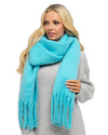 Foxbury Womens Plain Brushed Blanket Scarf