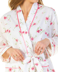 La Marquise Womens Wallflower Woven Robe