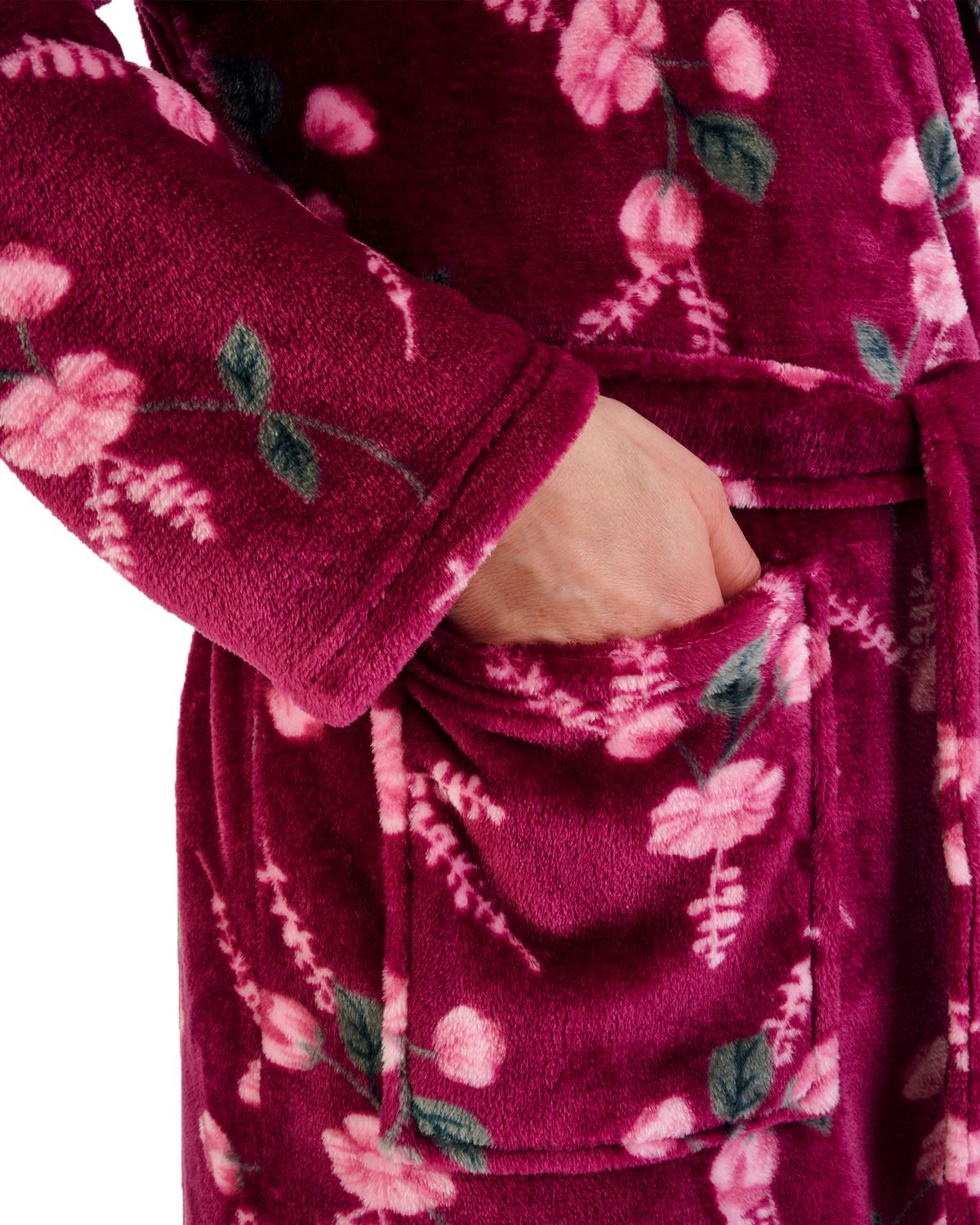 Slenderella Womens 46" Floral Wrap Dressing Gown