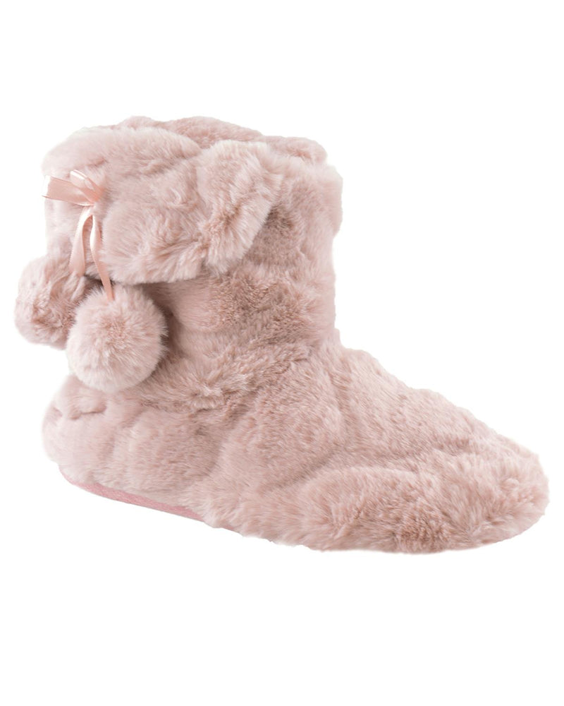 SlumberzzZ Womens Plush Bootie Slippers