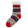 Kids Fairisle Sherpa Lined Slipper Socks