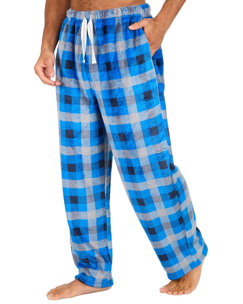 Cargo Bay Mens Polished Fleece Check Lounge Pants